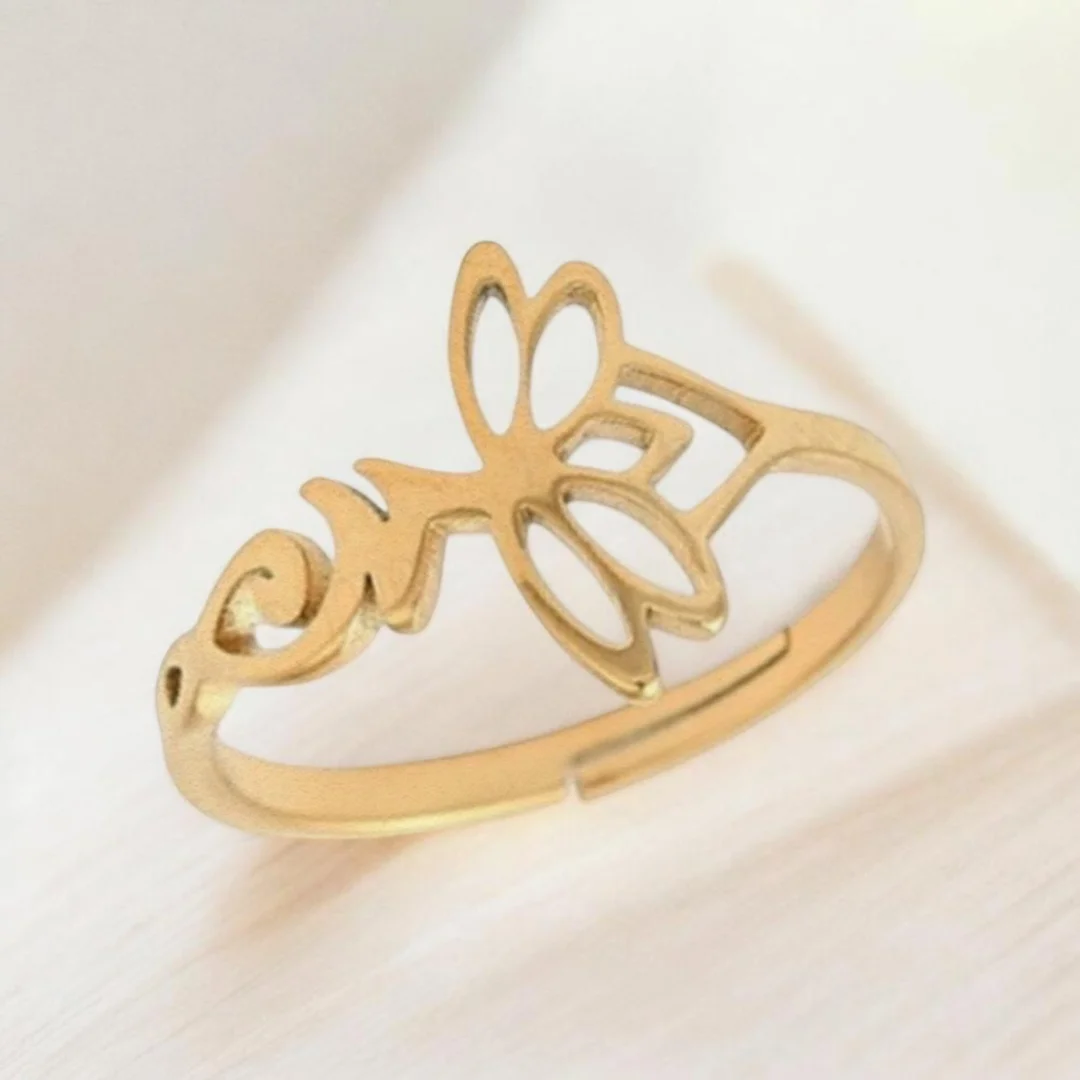 Bague en acier inoxydables - Unalome