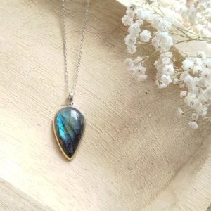 Collier Labradorite en Pierre Naturelle – Bijou de Protection