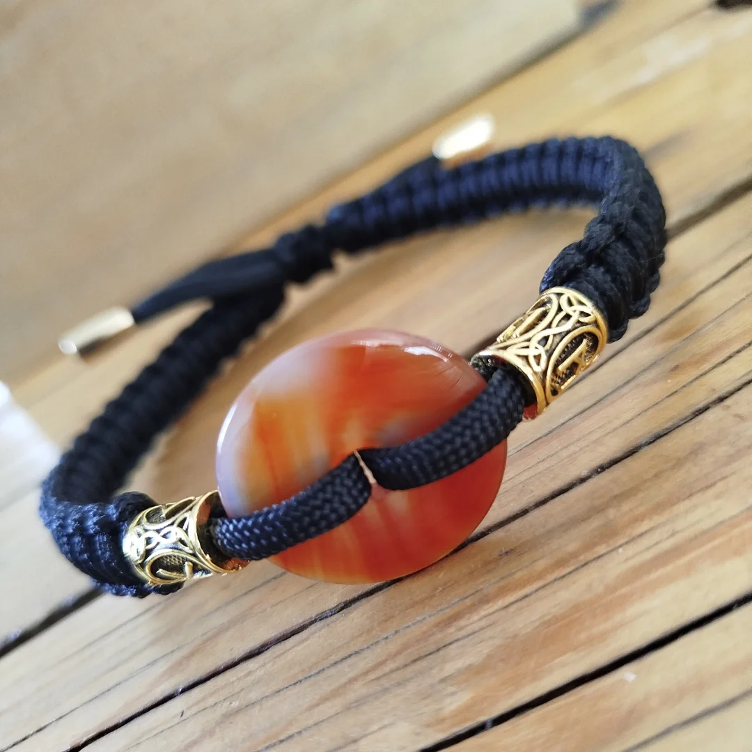 Collier pour chien cornaline pierre naturelle - vitalité et énergie