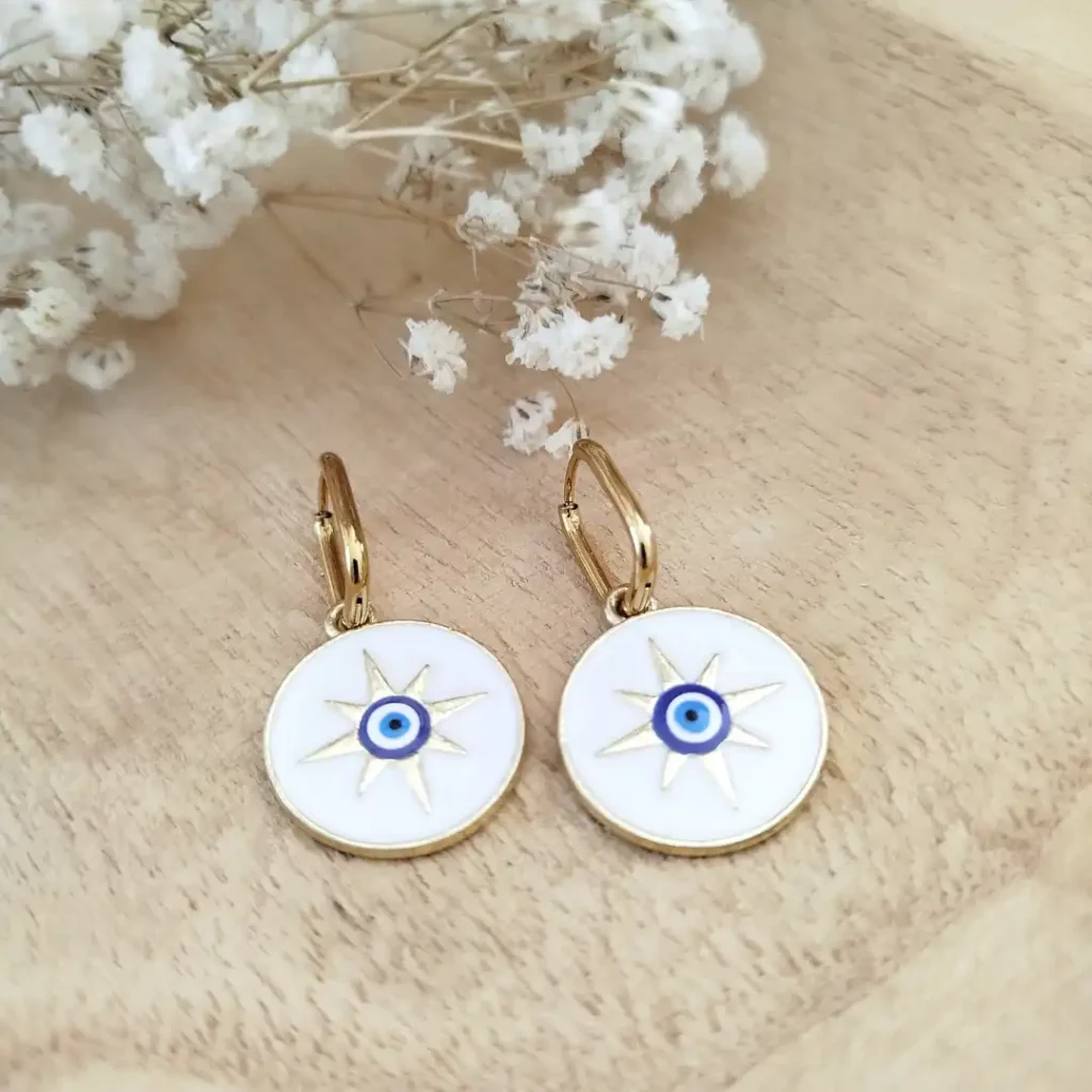 Boucles d'Oreilles Œil de Protection – Élégance et Énergie Positive