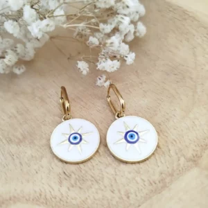 Boucles d'Oreilles Œil de Protection – Élégance et Énergie Positive