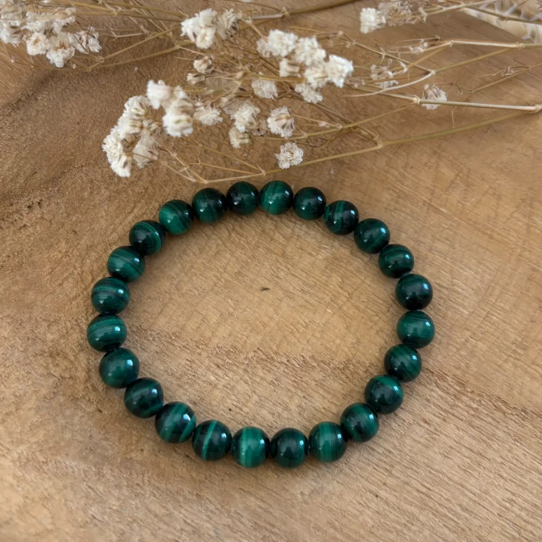 Bracelet Malachite Naturelle – Confort & Équilibre