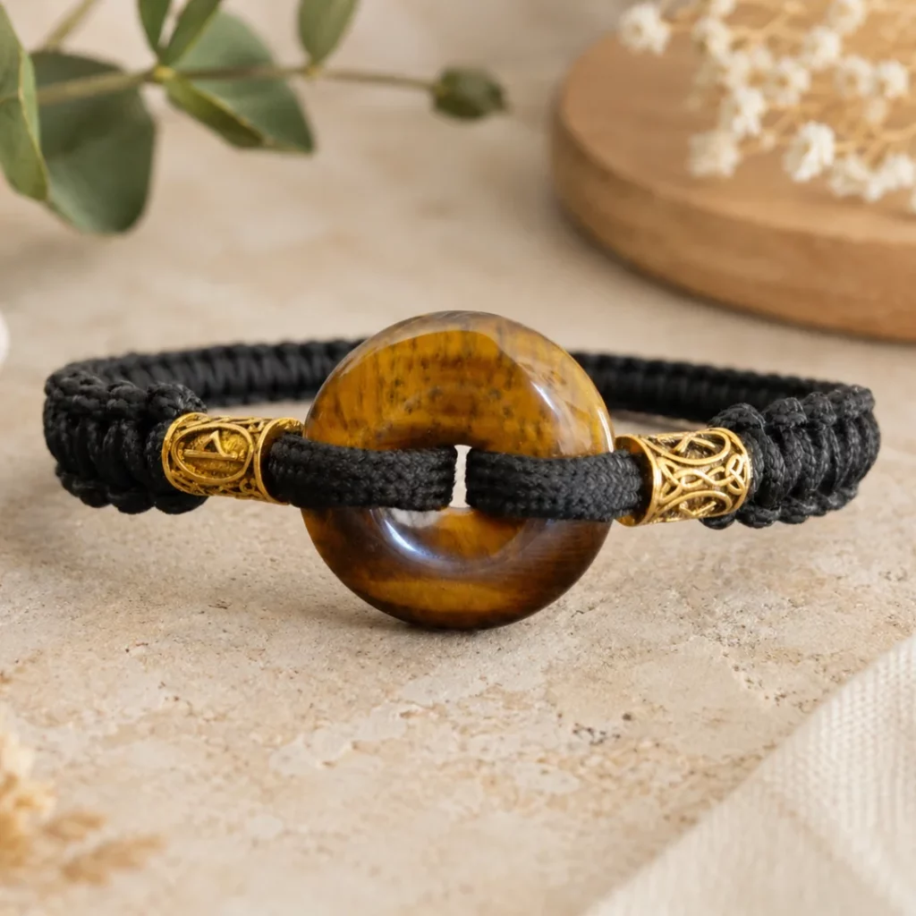Collier pour chien en œil de tigre – Tressé en paracorde Force & courage