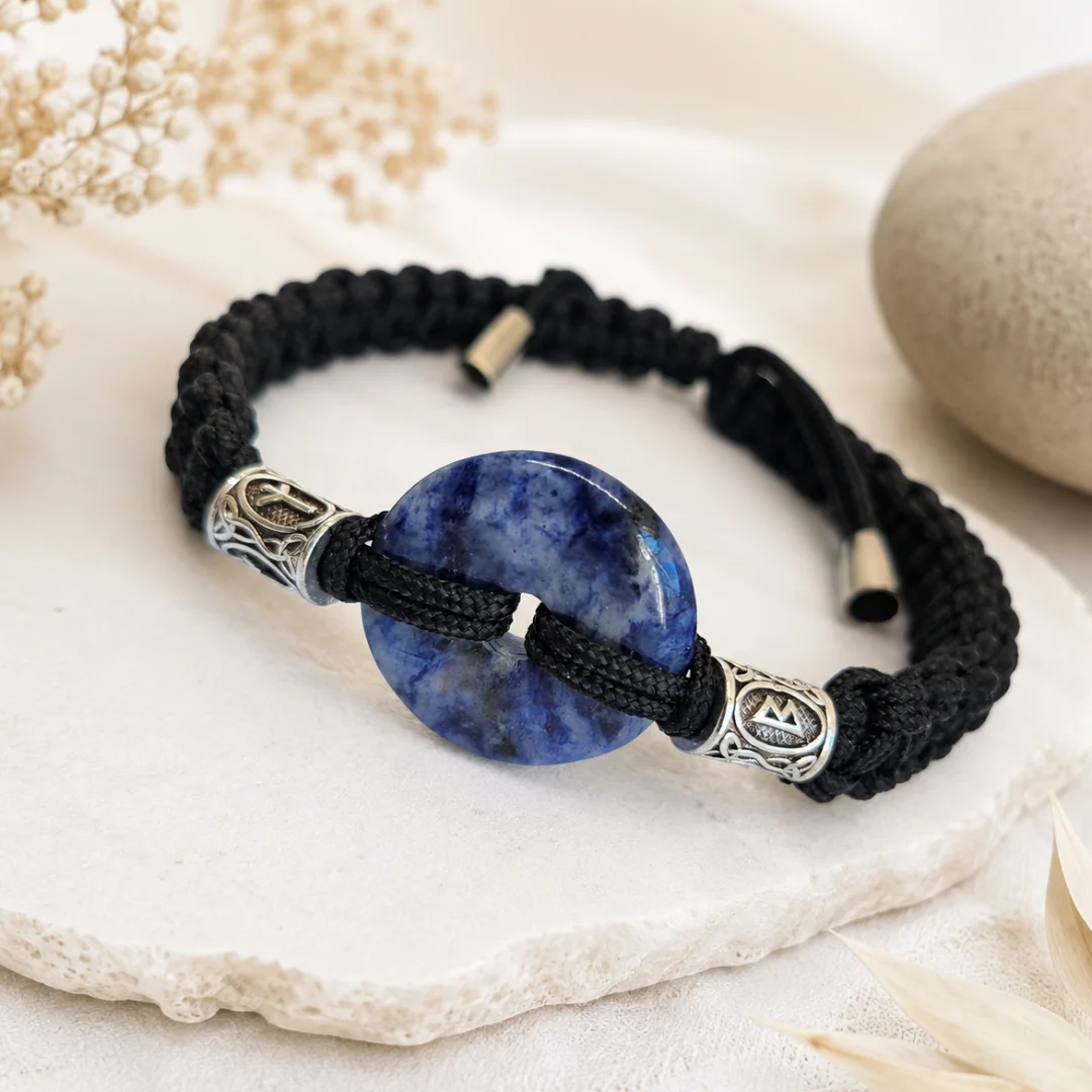 Collier chien en sodalite tressé en paracorde – Communication & expression