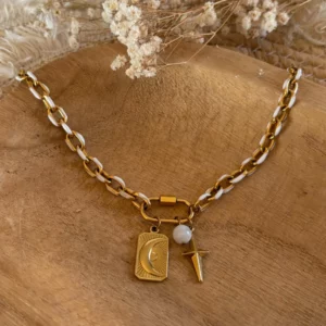 Collier Pierre de Lune – Acier Inoxydable | Pierre d'Intuition & Féminité