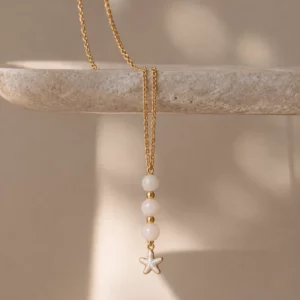 Collier Pierre de Lune – Acier Inoxydable | Pierre d’Intuition & Féminité